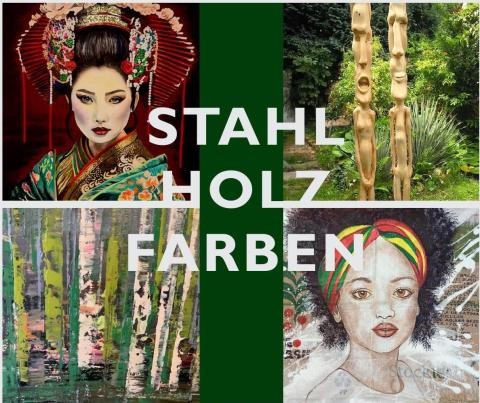 Blickfang (Stahl/Holz/Farben), Kunstausstellung Blickfang (Stahl/Holz/Farben), Kunstausstellung