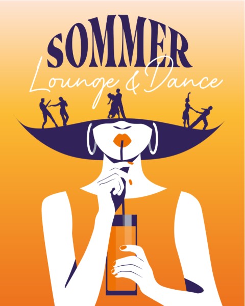 Sommer Lounge & Dance, das Plakat, Live-Musik, sommerliche Atmosphäre, Tanzlounge Sommer Lounge & Dance, das Plakat, Live-Musik, sommerliche Atmosphäre, Tanzlounge