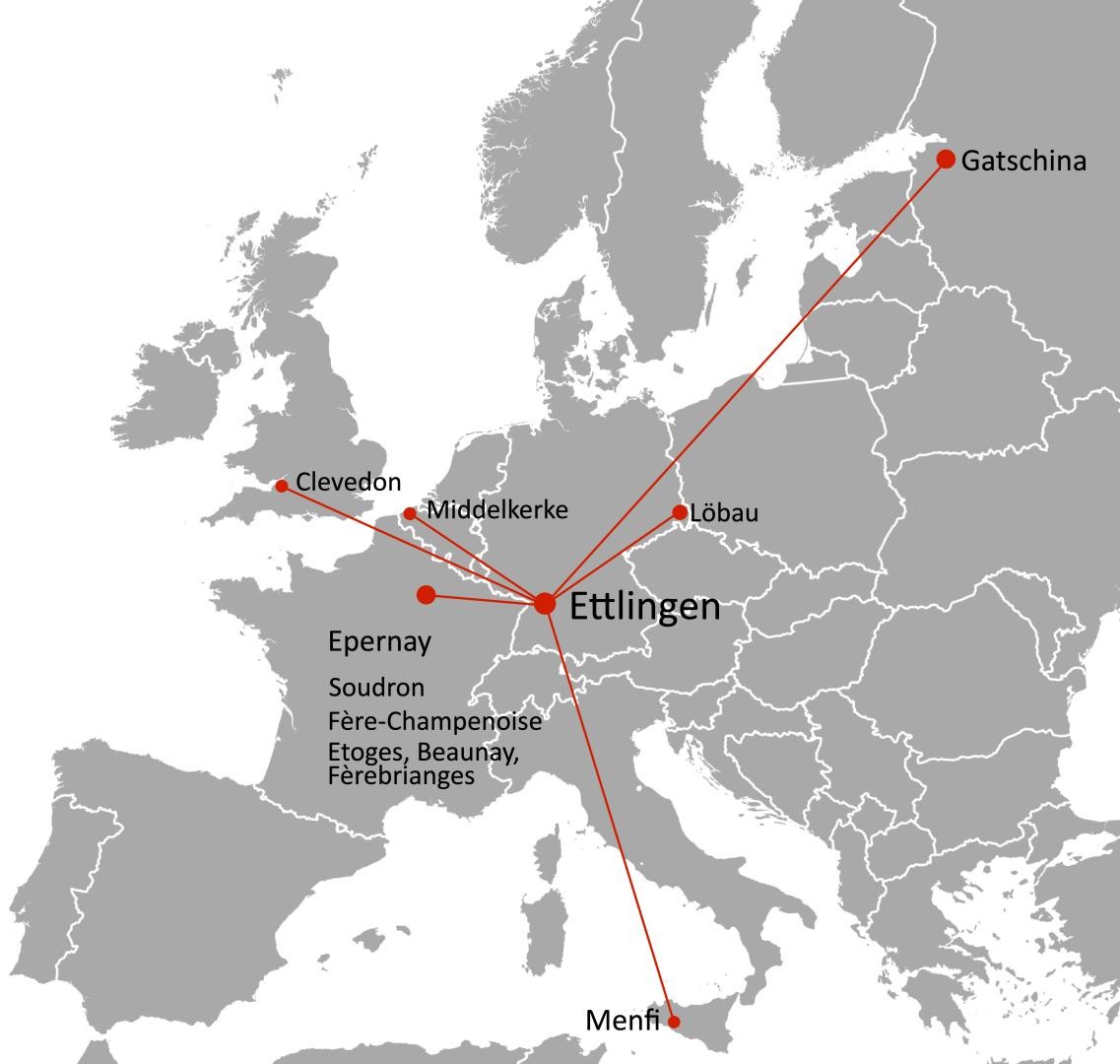 Übersicht der Partnerstädte
