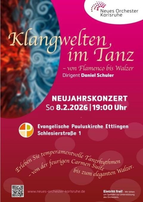 Klangwelten im Tanz, Neujahrskonzert, Evangelische Pauluskirche Ettlingen Klangwelten im Tanz, Neujahrskonzert, Evangelische Pauluskirche Ettlingen