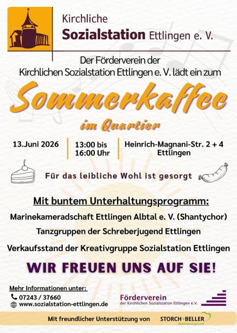 Sommerkaffee im Quartier, buntes Unterhaltungsprogramm Sommerkaffee im Quartier, buntes Unterhaltungsprogramm