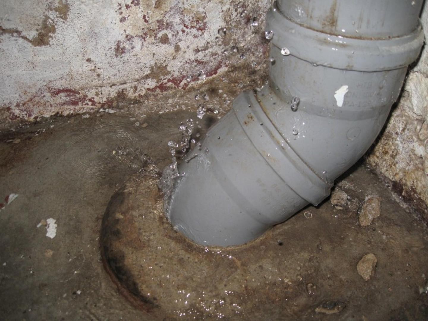 Wasser drückt wegen fehlender Rückstauklappe zurück in den Keller