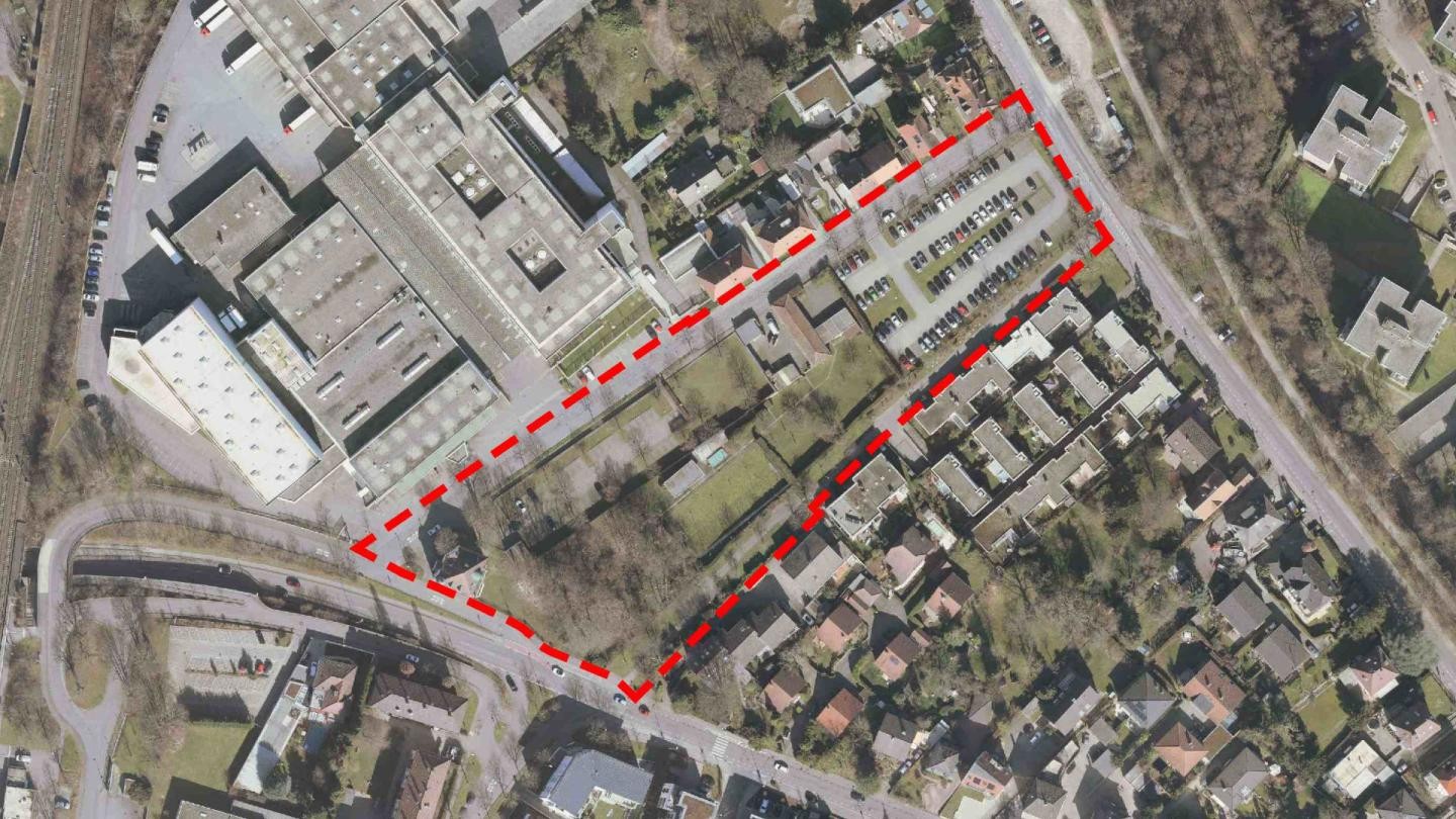 Luftbild mit Geltungsbereich
