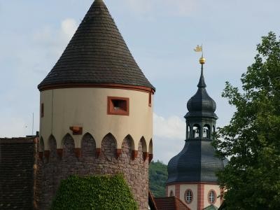 Lauerturm mit Efeu bedeckt