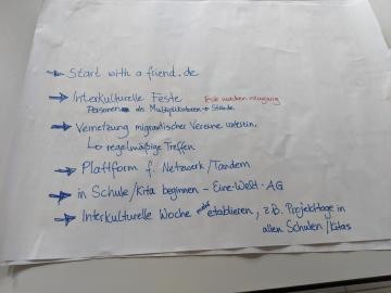 Plakat mit Ergebnissen der Gruppenarbeit zum Thema Diversität