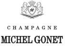 Logo Champagne Michel Gonet mit einem Wappen aus zwei Löwen und  einer Krone 