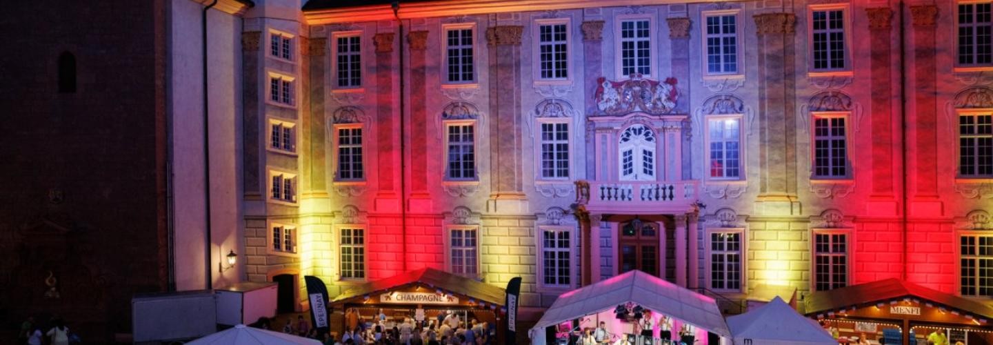 Epernay Blick von der Marne auf Epernay