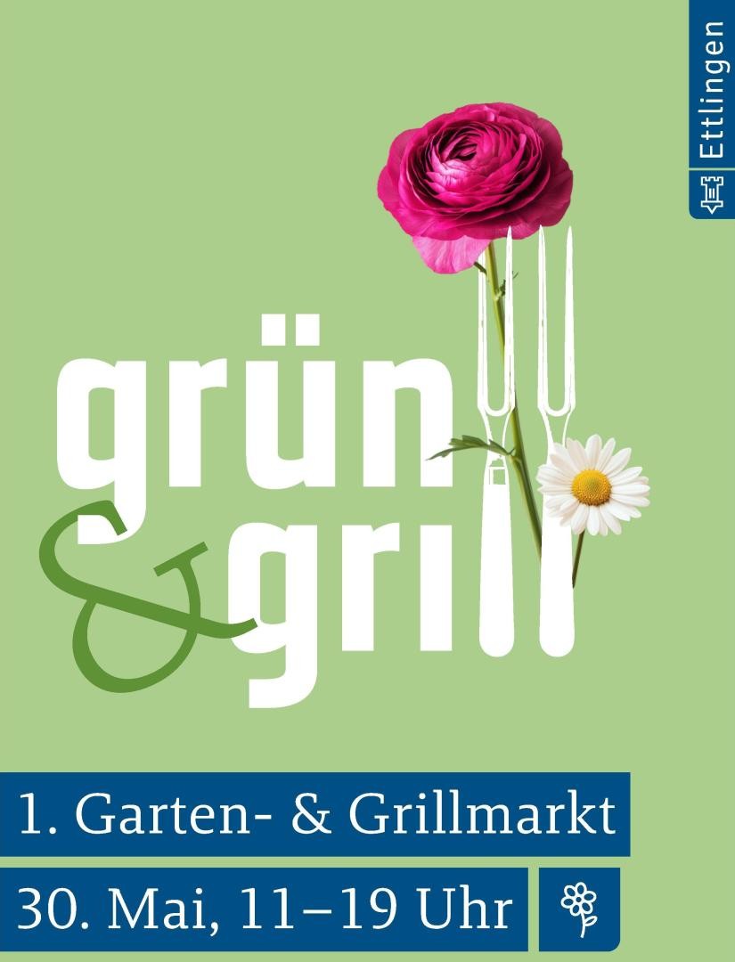 Plakat des Garten- und Grillmarktes