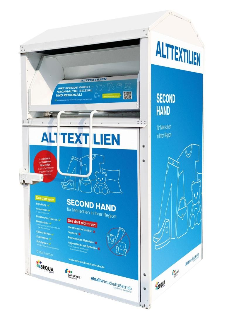 Ein Altkleidercontainer