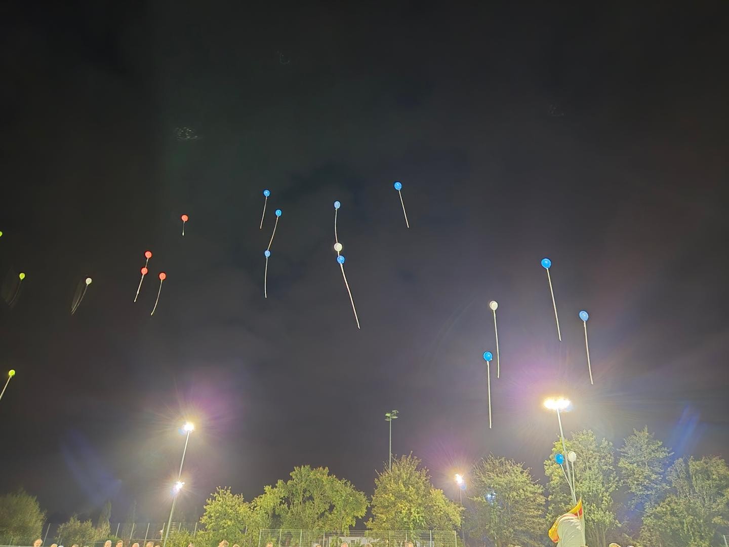 Luftballons steigen in den Himmel