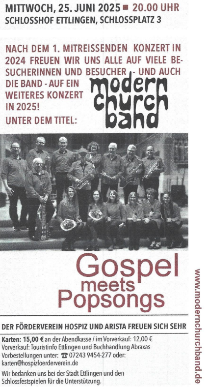 Das Plakat, Gospel meets Popsongs, Modern Church Band Das Plakat, Gospel meets Popsongs, Modern Church Band