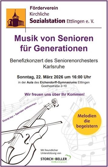Benefizkonzert des Seniorenorchesters Karlsruhe