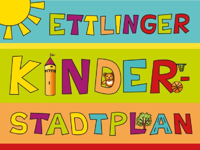 bunte Buchstaben Ettlinger Kinderstadtplan
