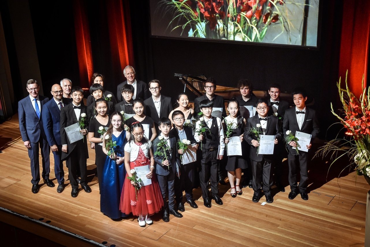 Die Preisträger des Pianistenwettbewerbs von 2018