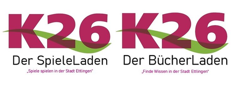 Logo K26 SpieleLaden und K26 BücherLaden