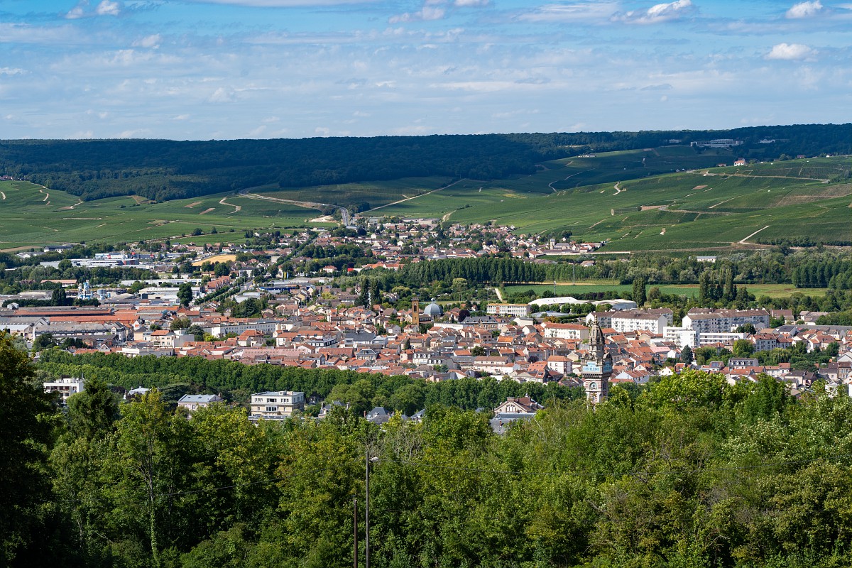 Epernay von Oben