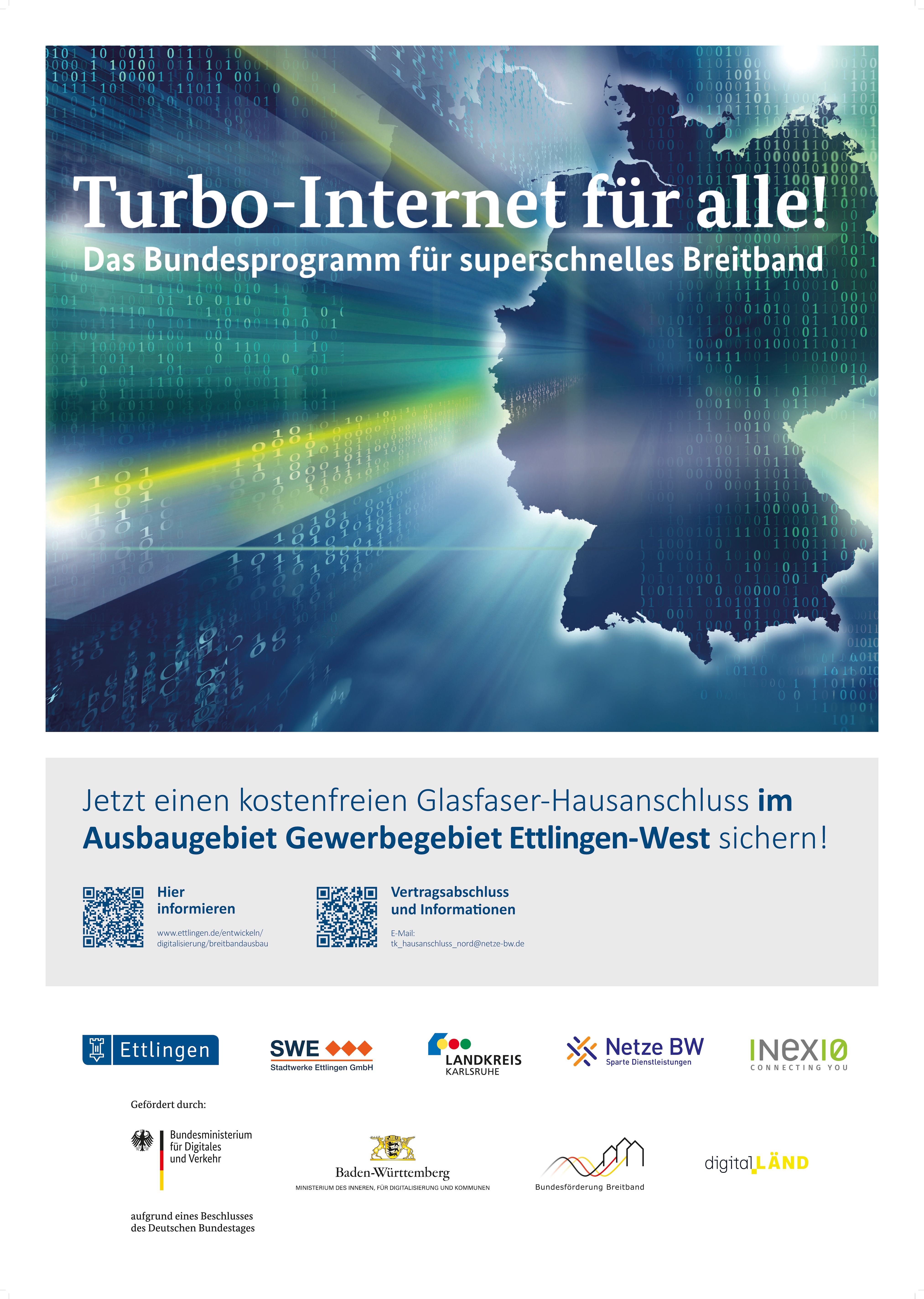 Deutsche Glasfaser soll für schnelles Internet in Ettlingen sorgen