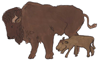 Tiersymbol Spielplatz Bison