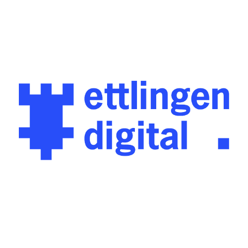 digitale und menschliche Hand begegenen sich