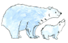 Tiersymbol Spielplatz Eisbär
