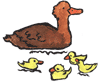 Tiersymbol Spielplatz Ente