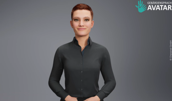 Symbolbild mit Avatar für Gebärdensprache